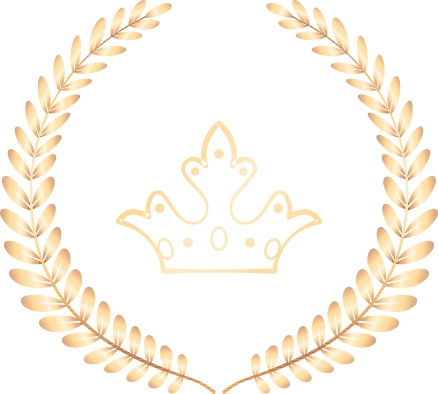 Laurel wreath and crown symbolising recognition